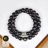 Transmisión en Vivo de Tiktok Pulsera de Bodhi de los Doce Signos del Zodíaco Más Vendida con Jade Negro y Amuleto de Buda Personalizado, Al por Mayor Personalizado para Mujeres