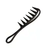 Pente Espinha de Peixe com Dentes Largos, Pente com Textura de Espinha de Peixe, Pente Vazado para Penteado Slicked-Back Masculino, Atacado em Estoque