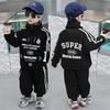 Ropa de primavera y otoño para niños, traje con cremallera, nuevo estilo coreano 2025, conjunto de dos piezas a la moda para niños, ropa para niños