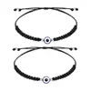 Pulseira Amuletos Olho Grego Europeia e Americana Mais Vendida na Fronteira, Corda Trançada Preta e Vermelha, Joia Simples e Fashion para Homens e Mulheres