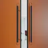 Maçaneta de Porta Moderna de Liga de Alumínio com Mármore de Luxo Leve para Porta de Vidro de Entrada de Villa, Personalizável pela Fábrica