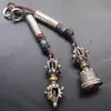 Plata Esterlina S925 Mantra de Seis Caracteres del Tíbet Vajra Mazo Arnes de Cableado Trasero Nube Campana Vajra Juego de Contadores Accesorios
