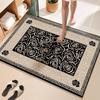 Generación de comercio electrónico de tapete de baño de barro de diatomeas absorbente para baño tapete de puerta cocina dormitorio estampado tapete antideslizante