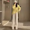 Pantalones de maternidad para otoño e invierno, forrados de polar y engrosados para uso en exteriores, nuevo modelo 2026, pantalones largos no restrictivos para el embarazo, pantalones suaves de pierna ancha