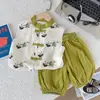 Venta de liquidación: Conjuntos de Verano para Bebé de Manga Corta, Ropa de Verano Elegante y a la Moda para Niños y Niñas, Versátil Conjunto de Dos Piezas