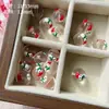 Coleção de Natal Tinta Transparente Contas de Óleo Presente Árvore de Natal Boneco de Neve Pulseira DIY Feita à Mão Corrente para Celular Material Acessórios