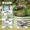 Macetero Metálico para Exteriores Transfronterizo, Maceta para Jardín de Balcón al Aire Libre, Bancal de Chapa Galvanizada, Caja Especial para Plantar Flores y Verduras