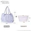 Bolsa de playa de malla, bolsa de almacenamiento para artículos de tocador de viaje, bolso tote calado, bolsa con cordón, bolsa de compras plegable, bolsa interior