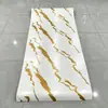 Rolo de Adesivo de Parede de Mármore Imitação Azulejo Autoadesivo Decoração de Parede para Esconder Fundo Feio da Sala de Estar Papel de Parede à Prova d'Água e à Prova de Umidade