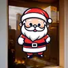 Escena de Escaparate Atmósfera Decoraciones Rojas de Ventana Montaje de Decoración Festiva Pegatinas Estáticas de Santa Claus para Vidrio Tienda