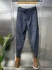 Nuevos Pantalones de Pana para Hombre 2025 para Otoño e Invierno, Pantalones Casuales Forrados de Polar, Pantalones Harem Holgados de Corte Recto con Cremallera, Elegantes Pantalones de Pana