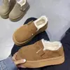 Botas de Nieve Gruesas de Terciopelo Plus para Mujer 2026 Estilo Caliente de Invierno Zapatos Birkenstock de Deslizamiento Perezoso Versátiles Cálidos que Aumentan la Altura Zapatos de Algodón