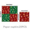 Conjunto de Suprimentos para Festa de Natal Mais Vendido da Amazon: Conjunto de Louça Festiva, Toalha de Mesa, Pratos de Papel, Bandeirinhas, Decorações de Festa