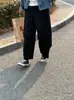 Calça de Pierna Larga de Algodão Tencel para Mulheres, Nova Coleção Verão 2026 Estilo Coreano, Cintura Alta Petite, Cobre o Quadril, Calça Casual de Corte Reto