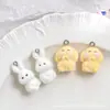 Llavero de Muñeca de Conejo 3D Adorable de Resina Flocada Funda para Teléfono Accesorios de Materiales para Pendientes DIY Venta al por Mayor