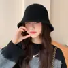 Sombrero de Pescador Versátil Estilo Retro Británico Sombrero de Cubo Artístico Versión Coreana Sombrero de Otoño e Invierno Sombrero Cloche de Lana Adelgazante para Mujer