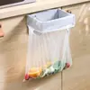 Suporte de Saco de Lixo de Parede para Cozinha Sem Perfuração Dobrável Rack de Armazenamento de Sacolas Plásticas Rack Doméstico para Lixo de Frutas e Vegetais