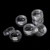 Caja de Set Redondo de 12 Piezas para Uñas, Botellas Redondas Pequeñas de 2.5g de Capacidad, Caja de Set de Botellas Vacías de Flores Secas para Uñas / Lentejuelas y Purpurina