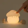 Lámpara de Silicona con Forma de Hongo Carga USB Temporizador Regulable Luz Nocturna Dormitorio Mesita de Noche Alimentación de Bebé Luz de Grifo