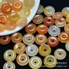 Jade de Seda Dorada Natural 13mm Hebilla de Paz Cuentas Sueltas Venta al por Mayor Joyería de Jade DIY Pendientes Colgantes Amuletos Accesorios de Jade