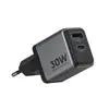 Carregador Rápido Duplo de Nitreto de Gálio 30W PD+QC Carregador de Celular Adaptador de Energia Transfronteiriço