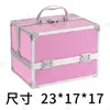 Estuche Cosmético Portátil Caja de Almacenamiento de Aleación de Aluminio Gran Capacidad con Espejo Portátil para Maquillador Profesional Caja de Herramientas Pequeña Multicapa