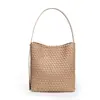 Directo de Fábrica Alta Gama Sensación Gran Capacidad Bolso Cubo Bolso Tejido para Mujer Bolso de Hombro de Nicho Bolso Simple para Commuter de Mujer Nuevo