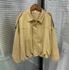 Ropa de Mujer Transfronteriza al por Mayor Moda Callejera Chaqueta con Solapa y Cremallera Estilo Retro Europeo y Americano Chaqueta de Gamuza