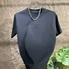 Nova Camiseta Masculina de Manga Curta Verão 2026, Cor Sólida, Fashion, Luxo Leve, Marca Tendência Roupa Masculina, Top Premium de Meia Manga