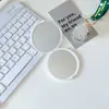 Espejo de Maquillaje Portátil Redondo Pequeño Plegable Espejo de Bolsillo con Tapa Flip de Doble Cara Pegamento de Crema DIY Venta al por Mayor Fábrica