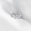 Anel de arco europeu e americano feminino Light Luxury Niche Design Advanced Sense Simple Cold Style Open Food Finger Ring Wholesale Fashion