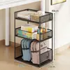 Estante sob a mesa, pequena estante ao lado da mesa, móvel com rodas, carrinho lateral para mesa de escritório, armário de armazenamento de livros