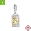 Yinziyun Original Plata de Ley S925 Colgante de Doce Constelaciones Accesorios de Joyería Estilo Europeo y Americano Versátil Cuentas para DIY