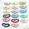 Clip de Pinza para el Cabello de Bebé de Tela de Seda Imitación con Forma de Corazón de Melocotón de 3 cm Accesorios para Ropa Infantil Tocados Pinza para el Cabello de Mascota Anti-Rayaduras