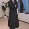 Vestido con cremallera y escote en forma de corazón, forro polar, otoño e invierno, nuevo estilo francés para mujer, abrigo interior a juego, falda interior a juego de longitud media