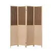 Biombo de madera maciza y ratán de papel estilo chino para sala de estar, entrada de hotel, fondo plegable para comedor, pared divisoria móvil para viviendas de alquiler