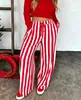2026 Transfronterizo TK Amazon Primavera/Verano Nuevos Pantalones Largos Rectos Casuales Sueltos de Mujer Europeos y Americanos con Bloques de Color, Rayas y Estampados