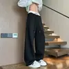 Primavera de 2026 Novo Calça de Moletom Masculina de Algodão Interno Margiela Barra Curva Caimento Solto Versátil Casual