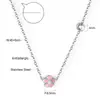 Collar Transfronterizo de Joyería con Goteo de Aceite Flor de Margarita Pequeña Corona Dulce Colgante de Mariposa Cadena para Clavícula Collar de Acero Inoxidable para Mujer
