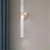 Lámpara de Pared Moderna Creativa, Lámpara de Mesita de Noche Acrílica Simple, Lámpara de Pared de Fondo para Sala de Estar y Pasillo, Iluminación Decorativa de Lujo Ligero, Color Dorado