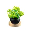 Planta artificial mini vaso bola de grama bonsai árvore pequena decoração de casa ornamentos de flores mini hemisfério criativo cerejeira bola de neve