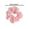 Scrunchie de Gasa de Color Sólido Simple y Elegante Malla para Cola de Caballo Cuerda para el Cabello Banda Elástica Accesorio para el Cabello