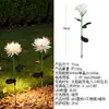 Lámpara de césped de crisantemo simulado solar, lámpara de flor impermeable para exteriores, lámpara de atmósfera decorativa, lámpara para césped de patio pequeño