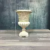 Columna Romana Dorada para Boda Maceta Estante Guía de Camino Taza Rayada Europea Accesorios de Boda de Fibra de Vidrio
