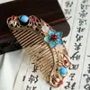 Peine para el cabello y pasador de estilo antiguo, estilo Ming, Dinastía Han; Accesorios para Cheongsam de estilo antiguo, estilo Tang, Dinastía Han; Tocados clásicos de la Dinastía Han; Accesorios para el cabello tipo rejilla