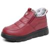 Sapatos de Lã Quentes Forrados para Mães Sapatos de Algodão Old Beijing para Mulheres Impermeáveis Antiderrapantes Confortáveis Calçados Slip-On para Avós de Meia-Idade e Idosos