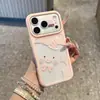 Funda linda de cerdo rosa West Highland de dibujos animados para Apple 17 Pro Max, Alta estética para niñas, 16 Ventana de visualización grande 15