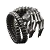 Europa y Estados Unidos joyería transfronteriza estilo punk locomotora anillo de calavera y garra dominante para hombre anillo popular exagerado de personalidad