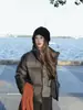 Jaqueta Acolchoada de Algodão Tendência Estilo Americano para Homens e Mulheres, Outono e Inverno Quente Solta Versátil Moda Retro Jaqueta Puffer