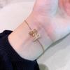 D. B Luxo Leve Nicho Tridimensional Oco Borboleta Pulseira Design Escovado 18K Ouro Renda Joias Estilo Fada
